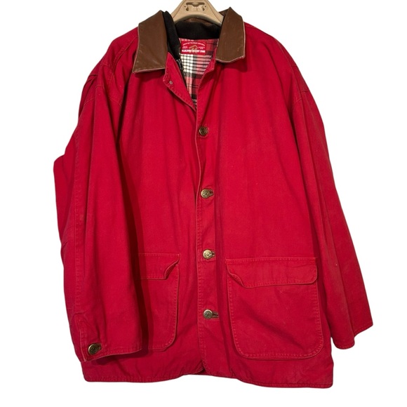 VINTAGE | Men’s‎ Marlboro Country Store Red Denim Chore Coat - XL - Picture 1 of 16
